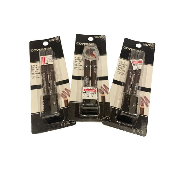 Covergirl Easy Breezy Brow Fill + Define Pencil Crayons #505 Rich Brown 3-Pack - Picture 2 of 6